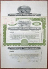 Philadelphia Dairy Products Co., 1947 Uncut Progress Proof Pair and Production Department Specimen Stock Certificate
