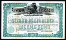Central of Georgia Railway Co., 1895, $1000 Specimen Bond.