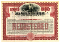 Union Pacific Railroad Co., 1908 Specimen Bond