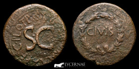 Augustus Bronze Sestertius 20.83 g., 34 mm. Rome 27 BC - 14 AD Good very fine