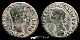 Tiberius bronze Dupondius 21.88  g. 33 mm. Col Romula 14-36 A.D Very Fine