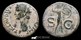 Claudius I (41-54 A.D.) Bronze As 9,80 g., 26 mm. Rome 41-50 A.D. Very fine