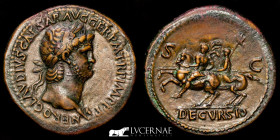 Nero Bronze Sestertius 25.33 g., 37 mm. 62-68 A.D. Good very fine