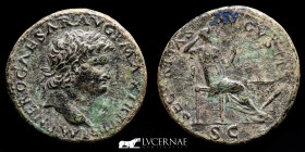 Nero Bronze Dupondius 11.80 g., 28 mm. Rome 54-68 A.D. EF