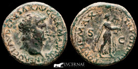 Nero Bronze As 11.28 g., 28 mm. Lugdunum 54-68 A.D Good very fine