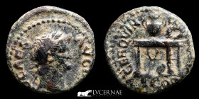 Nero Bronze Semis 3,23 g., 17 mm. Lyons 66 A.D. Good very fine (MBC+)