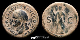 Vespasian Bronze As 12.58 g., 27 mm. Rome 74 A.D. Good very fine