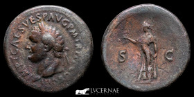 Titus Bronze Sestertius 21.50 g., 34 mm. Rome 80-81 A.D. Good very fine