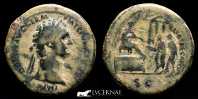 Domitian Bronze Sestertius 25.82 g., 35 mm. Rome 81-96 A.D Good very fine