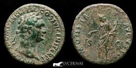 Domitian Bronze As 10.32 g., 27 mm. Rome 81-96 A.D. Extremely fine