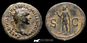 Domitian Bronze As 12,50 g., 28 mm. Rome 81-96 A.D. Good very fine