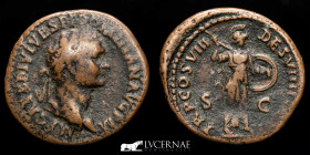 Domitian Bronze As 8,77 g., 26 mm. Rome 81-96 A.D. Good very fine