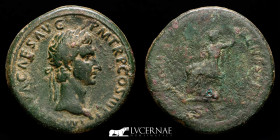 Nerva bronze Sestertius 24,60 g., 35 mm. Rome 97 A.D. Good very fine (MBC+)