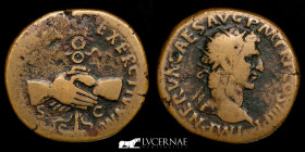 Nerva  Bronze Dupondius 13,03 g., 28 mm. Rome 96-98 A.D. Good fine