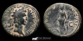 Nerva Bronze As 11,80 g., 28 mm. Rome 97 A.D. Good very fine