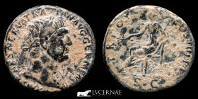 Trajan Bronze Sestertius 23.85 g., 32 mm. Rome 101-102 A.D. nEF