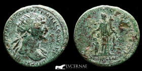 Trajan Bronze Dupondius 12,86 g., 27 mm. Rome 111 A.D. Good very fine