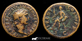 Trajan Æ Orichalcum Dupondius 12,00 g., 28 mm. Rome 98-117 A.D. Good very fine