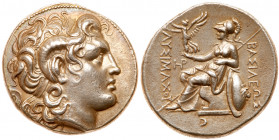 Thracian Kingdom. Lysimachos. Silver Tetradrachm (17.10 g), as King, 306-281 BC. Lampsakos, ca. 297/6-282/1 BC. Diademed head of the deified Alexander...