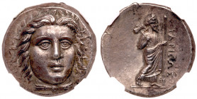Satraps of Caria, Hidrieus (351-344 B.C.), Silver Tetradrachm (14.89 g). Satraps of Caria, Hidrieus (351-344 B.C.), silver Tetradrachm, mint of Halika...