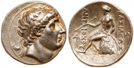 Seleukid Kingdom. Antiochos I Soter. Silver Tetradrachm (17.09 g), 281-261 BC. Seleukeia on the Tigris, ca. 270-267 BC. Diademed head of Antiochos I r...