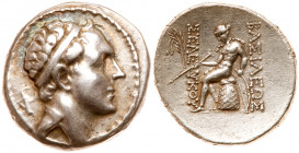 Seleukid Kingdom. Seleukos IV Philopator. Silver Tetradrachm (17.12 g), 187-175 BC. Antioch on the Orontes. Diademed head of Seleukos IV right. Revers...