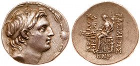 Seleukid Kingdom. Demetrios I Soter. Silver Tetradrachm (16.76 g), 162-150 BC. Antioch on the Orontes, SE 158 (155/4 BC). Diademed head of Demetrios I...