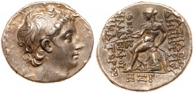 Seleukid Kingdom. Demetrios II Nikator. Silver Tetradrachm (16.64 g), first reign, 146-138 BC. Antioch on the Orontes, SE 168 (145/4 BC). Diademed hea...