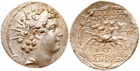 Seleukid Kingdom. Antiochos VI Dionysos. Silver Tetradrachm (16.82 g), 144-142 BC. Antioch on the Orontes, SE 169 (144/3 BC). Diademed and radiate hea...