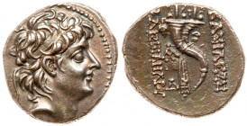 Seleukid Kingdom. Alexander II Zebinas. Silver Drachm (4.00 g), 128-122 BC. Antioch on the Orontes. Diademed head of Alexander II right. Reverse: BA&S...