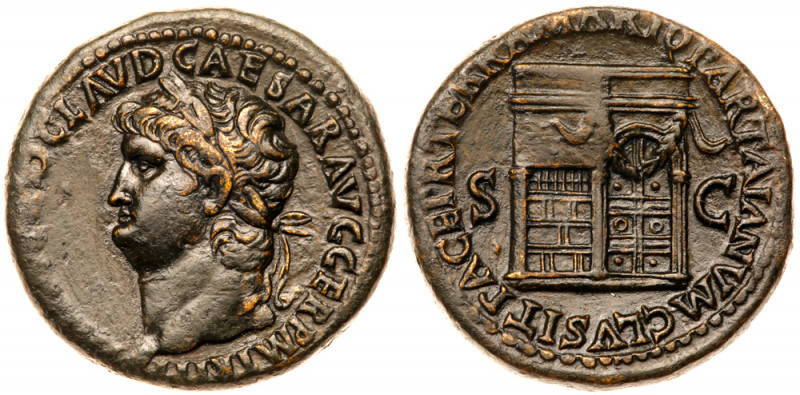 Nero. &AElig; Sestertius (26.88 g), AD 54-68. Rome, ca. AD 66. [IMP NER]O CLAVD ...