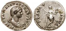 Julia Titi. Silver Denarius (3.35 g), Augusta, AD 79-90/1. Rome, under Titus, AD 80/1. IVLIA AVGVSTA TITI AVGVSTI F, diademed and draped bust of Julia...