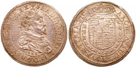 Ferdinand II (1619-1637). Silver Taler, 1625. Graz mint. Laureate bust right in laurel wreath border. Reverse; Crowned arms in Order chain (Dav 3106; ...