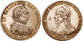 Charles IX (1560-1574). Silver Medal, dated 1567. Bust right, cuirassed and laureate, leg: CAROLVS.IX.GALLIARVM.REX.CHRISTIANISSIMVS.1567. Reverse; Bu...