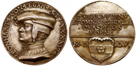 Bavaria. Leonhard von Egck, politician (1480-1550). Cast Silver Medal, Dated 1527. Capped bust left, leg: LEONHART VON EGKH &AElig;T XXXXVI. Reverse; ...
