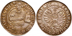 L&uuml;beck (City). Silver Taler, 1630. St. John with lamb and city arms below dividing date, leg: MONE.NOVA -LVBECENS. Reverse; Crowned double-headed...