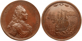 Medal. Bronze. 54 mm. By S. Yudin. In Honor of Admiral Feodor Apraxin, 1708. Medal. Bronze. 54 mm. By S. Yudin. In Honor of Admiral Feodor Apraxin, 17...