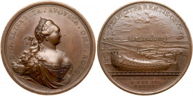 Bronze. 64.7 mm. By T. Ivanov. Opening of the Naval Dockyard in Kron