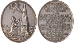 Medal. Silver. Undated (1772). Oval 39 by 33 mm. 22.16 gm. To Commemorate Mikhail Krechetnikov. Diakov 161 (R3), H-Cz 6111, Reichel 4475 (R4). A crown...
