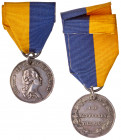 Bravery at Sea Medal. Silver. 30.5 mm. By C. G. Fehrman. Bit 1178 (R1), Barac 10. Gustaf III head right. Reverse: FÖR / TAPPERHET / SIÖS Rare. On ribb...