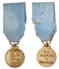 Kirill I. Medal for Zeal and Personal Assistance. 1st Class. 1936. Miniature. Gilt Bronze. 15 mm. Very scarce. On moir&eacute; St. Andrew ribbon. Choi...