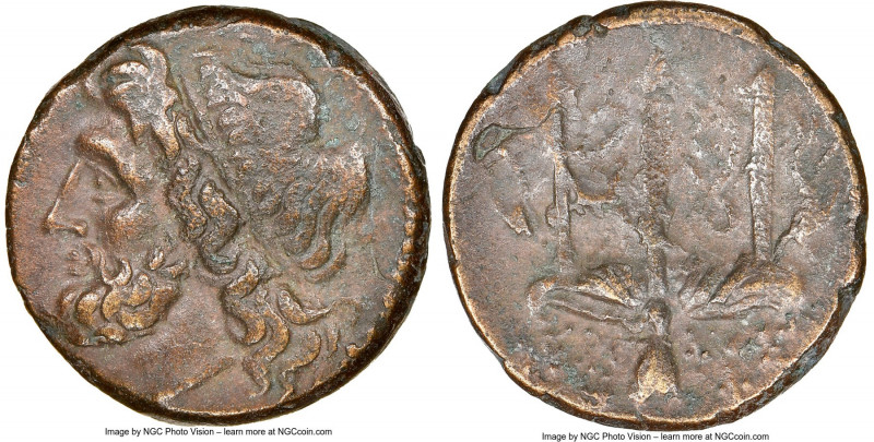 SICILY. Syracuse. Hieron II (ca. 275-215 BC). AE litra (20mm, 10h). NGC XF. Head...