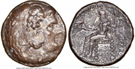 MACEDONIAN KINGDOM. Alexander III the Great (336-323 BC). AR tetradrachm (25mm, 17.18 gm, 4h). NGC Choice VF 5/5 - 2/5. Late lifetime or early posthum...