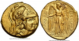 MACEDONIAN KINGDOM. Philip III Arrhidaeus (323-317 BC). AV stater (17mm, 8.54 gm, 10h). NGC AU 4/5 - 3/5. Lifetime issue of Abydus, ca. 323-320 BC. He...