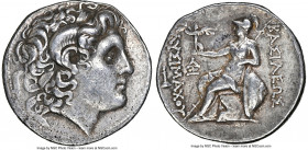 THRACIAN KINGDOM. Lysimachus (305-281 BC). AR tetradrachm (30mm, 17.06 gm, 1h). NGC Choice VF 5/5 - 3/5. Pergamum, ca. 297-281 BC. Diademed head of de...