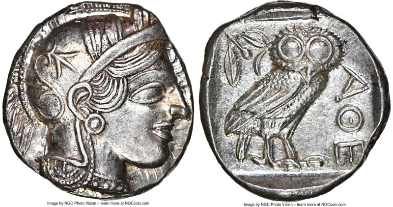 ATTICA. Athens. Ca. 440-404 BC. AR tetradrachm (24mm, 17.21 gm, 1h). NGC Choice ...