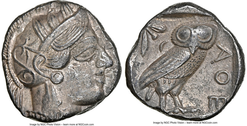 ATTICA. Athens. Ca. 440-404 BC. AR tetradrachm (24mm, 17.16 gm, 9h). NGC Choice ...
