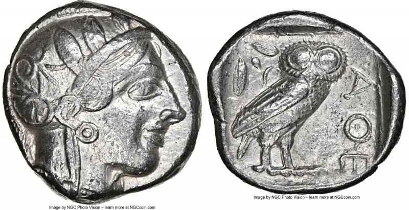 ATTICA. Athens. Ca. 440-404 BC. AR tetradrachm (23mm, 17.15 gm, 10h). NGC XF 5/5...