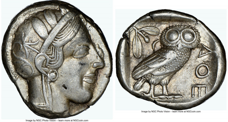 ATTICA. Athens. Ca. 440-404 BC. AR tetradrachm (23mm, 17.17 gm, 9h). NGC Choice ...