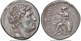 PERGAMENE KINGDOM. Eumenes I (263-241 BC). AR tetradrachm (29mm, 16.55 gm, 12h). NGC Choice XF 5/5 - 2/5. Pergamum, ca. 255-241 BC. Laureate head of P...